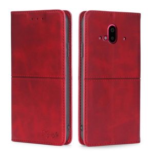 For Fujitsu Arrows F-52B Cow Texture Magnetic Horizontal Flip Leather Phone Case(Red) (OEM)