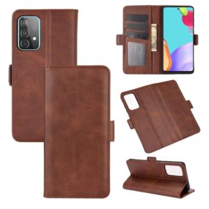 For Samsung Galaxy A52 5G / 4G Dual-side Magnetic Buckle Horizontal Flip Leather Case with Holder & Card Slots & Wallet(Brown) (OEM)