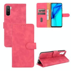 For Huawei Maimang 9 / Mate 40 Lite Solid Color Skin Feel Magnetic Buckle Horizontal Flip Calf Texture PU Leather Case with Holder & Card Slots & Wallet(Rose Red) (OEM)