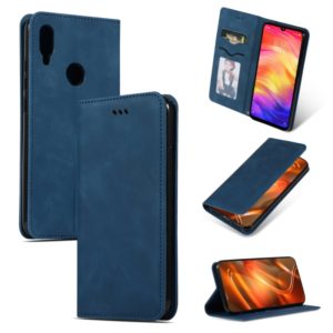 Retro Skin Feel Business Magnetic Horizontal Flip Leather Case for Redmi Note7 & Redmi Note7 Pro(Navy Blue) (OEM)