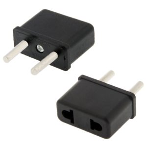 US / AU Plug to EU Plug AC Wall Universal Travel Power Socket Plug Adaptor(Black) (OEM)