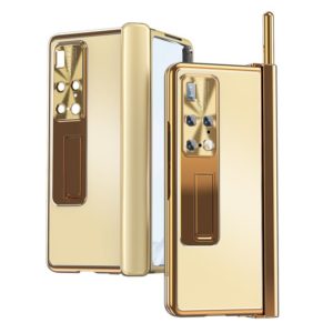 For Huawei Mate X2 Aluminum Alloy Double Hinge Shockproof Phone Protective Case(Champagne Gold) (OEM)