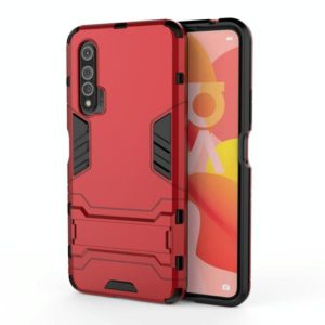 For Huawei Nova 6 5G Shockproof PC + TPU Protective Case with Invisible Holder(Red) (OEM)