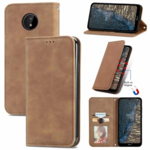 For Nokia C20 Retro Skin Feel Business Magnetic Horizontal Flip Leather Case With Holder & Card Slots & Wallet & Photo Frame(Brwon) (OEM)