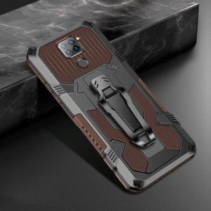 For Xiaomi Redmi Note 9 Machine Armor Warrior Shockproof PC + TPU Protective Case(Coffee) (OEM)