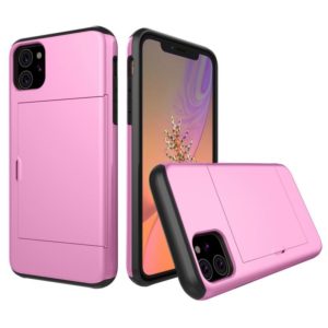 For iPhone 11 Shockproof Rugged Armor Protective Case with Card Slot (Pink) (OEM)