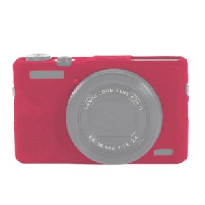 For Canon PowerShot G7 X Mark III / G7X III / G7X3 Soft Silicone Protective Case(Rose Red) (OEM)
