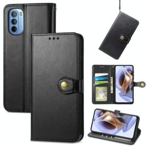 For Motorola Moto G31 Solid Color Leather Buckle Phone Case(Black) (OEM)