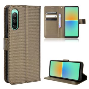 For Sony Xperia 10 IV Diamond Texture Leather Phone Case(Brown) (OEM)