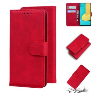For LG Stylo 7 5G Skin Feel Pure Color Flip Leather Phone Case(Red) (OEM)
