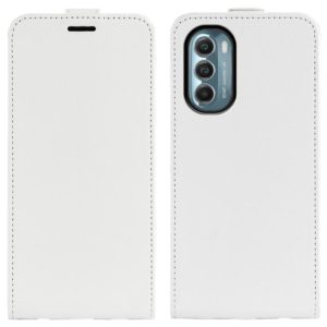 For Motorola Moto G 5G 2022 R64 Texture Vertical Flip Leather Phone Case(White) (OEM)