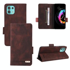 For Motorola Edge 20 Lite / 20 Fusion Magnetic Clasp Leather Phone Case(Brown) (OEM)