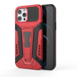 For iPhone 12 Pro Max War Chariot Series Armor All-inclusive Shockproof PC + TPU Protective Case with Invisible Holder(Red) (OEM)