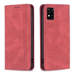 For ZTE Blade A31 Magnetic RFID Blocking Anti-Theft Leather Phone Case(Red) (OEM)