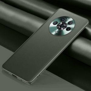 For Honor Magic4 Plain Skin Leather Phone Case(Green) (OEM)