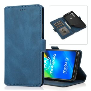 For Motorola Moto G8 Power Retro Magnetic Closing Clasp Horizontal Flip Leather Case with Holder & Card Slots & Photo Frame & Wallet(Navy Blue) (OEM)