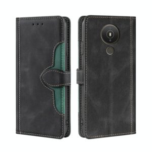 For Nokia 1.4 Skin Feel Straw Hat Magnetic Buckle Leather Phone Case(Black) (OEM)