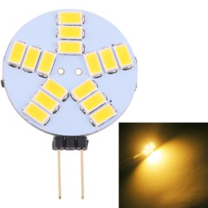 G4 15 LEDs SMD 5730 400LM 2800-3200K Stepless Dimming Energy Saving Light Pin Base Lamp Bulb, DC 12V(Warm White) (OEM)
