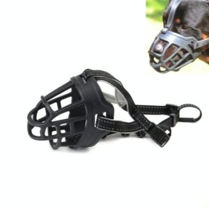 Mesh Breathable Silicone Anti-bite and Anti-call Pet Muzzle, Specification: Number 1(Black) (OEM)