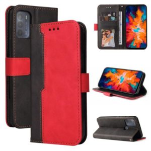 For Motorola Moto G50 Business Stitching-Color Horizontal Flip PU Leather Case with Holder & Card Slots & Photo Frame(Red) (OEM)