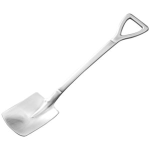 410 Stainless Steel Shovel Spoon Retro Cute Square Head Spoon (OEM)