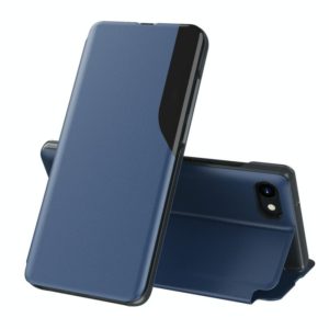 For iPhone SE 2022 / SE 2020 / 8 / 7 / 6 & 6s Attraction Flip Holder Leather Phone Case(Blue) (OEM)