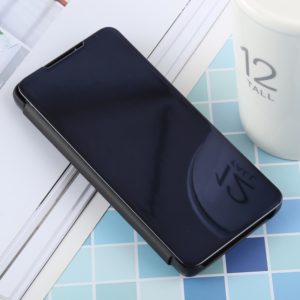 PU Electroplating Mirror Horizontal Flip Leather Case for Galaxy S10 Plus, with Holder(Black) (OEM)