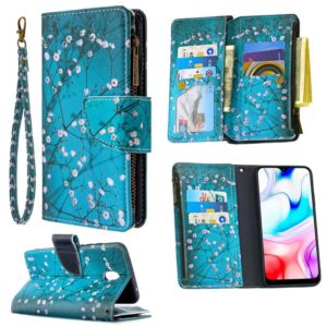 For Xiaomi Redmi 8A Colored Drawing Pattern Zipper Horizontal Flip Leather Case with Holder & Card Slots & Wallet(Plum Blossom) (OEM)