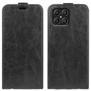 For Honor X8 R64 Texture Single Vertical Flip Leather Phone Case(Black) (OEM)