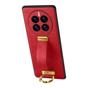 For Huawei Mate 50 SULADA Cool Series PC + Leather Texture Skin Feel Shockproof Phone Case(Red) (SULADA) (OEM)
