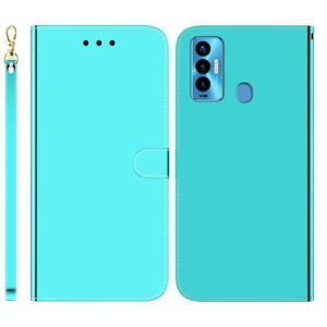 For Tecno Camon 18i Imitated Mirror Surface Horizontal Flip Leather Phone Case(Mint Green) (OEM)