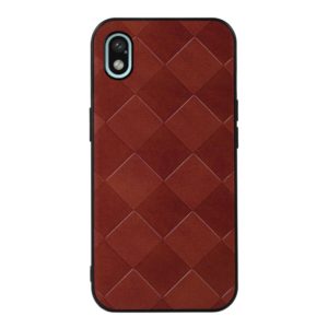 For Sony Xperia Ace III Weave Plaid PU Phone Case(Brown) (OEM)