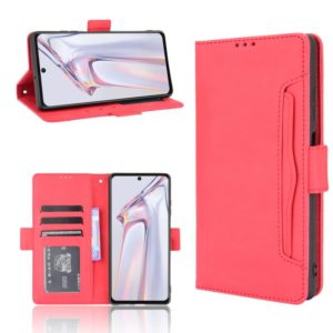 For Blackview A100 Skin Feel Calf Pattern Horizontal Flip Leather Case with Holder & Card Slots & Photo Frame(Red) (OEM)