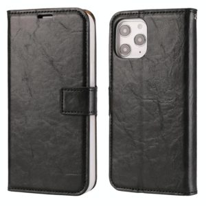 For iPhone 11 Pro Max Crazy Horse Texture Detachable Magnetic Back Cover Horizontal Flip Leather Case with Holder & Card Slots & Photo Frame & Wallet (Black) (OEM)