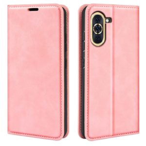 For Huawei Nova 10 Retro-skin Magnetic Suction Leather Phone Case(Pink) (OEM)