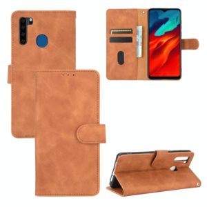 For Blackview A80 Pro Solid Color Skin Feel Magnetic Buckle Horizontal Flip Calf Texture PU Leather Case with Holder & Card Slots & Wallet(Brown) (OEM)