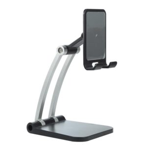 A18 Universal Aluminum Alloy Two-section Folding Mobile Phone Tablet Holder(Black) (OEM)