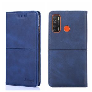 For Tecno Camon 15 CD7/Camon 15 Air/Spark 5/Spark 5 Pro Cow Texture Magnetic Horizontal Flip Leather Phone Case(Blue) (OEM)