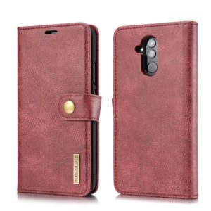 DG.MING Crazy Horse Texture Flip Detachable Magnetic Leather Case for Huawei Mate 20 Lite / Maimang 7, with Holder & Card Slots & Wallet (Red) (DG.MING) (OEM)