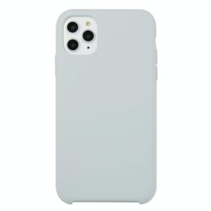 For iPhone 11 Pro Solid Color Solid Silicone Shockproof Case (Sky Gray) (OEM)