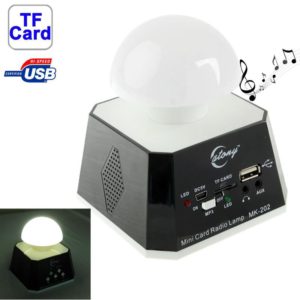 CT-0019 Multi LED Lights Speaker with FM Radio, Support TF Card(Black) (OEM)