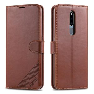 For OPPO F11 Pro AZNS Sheepskin Texture Horizontal Flip Leather Case with Holder & Card Slots & Wallet(Brown) (AZNS) (OEM)