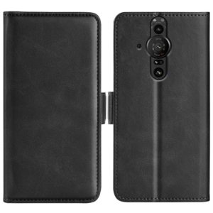 For Sony Xperia Pro-I Dual-side Magnetic Buckle Horizontal Flip Phone Leather Case with Holder & Card Slots & Wallet(Black) (OEM)