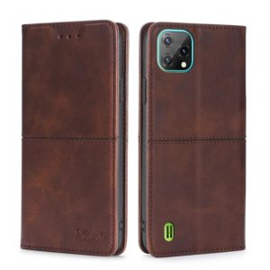 For Blackview A55 Cow Texture Magnetic Horizontal Flip Leather Phone Case(Dark Brown) (OEM)