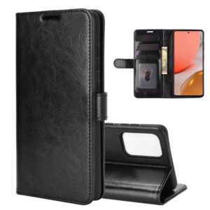For Samsung Galaxy A72 5G / 4G R64 Texture Single Horizontal Flip Protective Case with Holder & Card Slots & Wallet& Photo Frame(Black) (OEM)