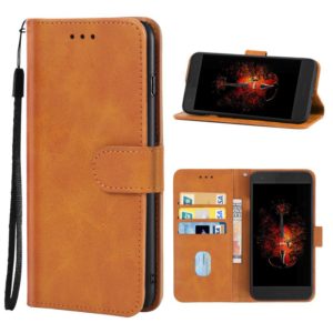 Leather Phone Case For Infinix Hot 5(Brown) (OEM)
