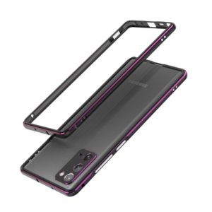For Samsung Galaxy Note20 Ultra Aluminum Alloy Shockproof Protective Bumper Frame(Black Purple) (OEM)