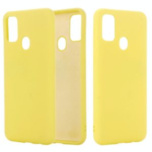 For Huawei P smart 2020 Pure Color Liquid Silicone Shockproof Full Coverage Case(Yellow) (OEM)