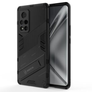 For Honor V40 Punk Armor 2 in 1 PC + TPU Shockproof Case with Invisible Holder(Black) (OEM)