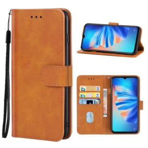 Leather Phone Case For Tecno Spark 8T(Brown) (OEM)